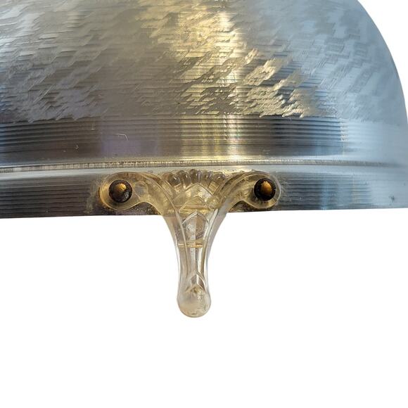 Vintage Prague Musical Powder Box Silver Tone Floral Lid 6" Plays Blue Danube - Picture 13 of 16